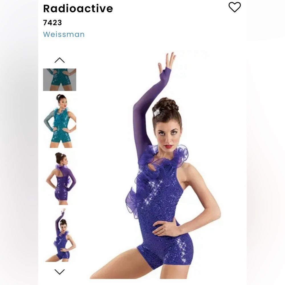 Weissman Purple “Radioactive” Sequin Dance Costume 7423